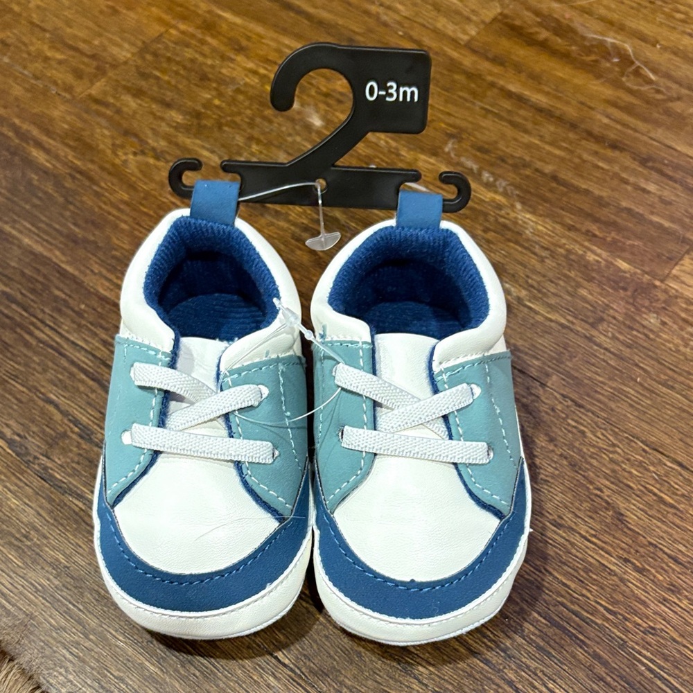 Carter's Blue and White Baby Walker Shoes
